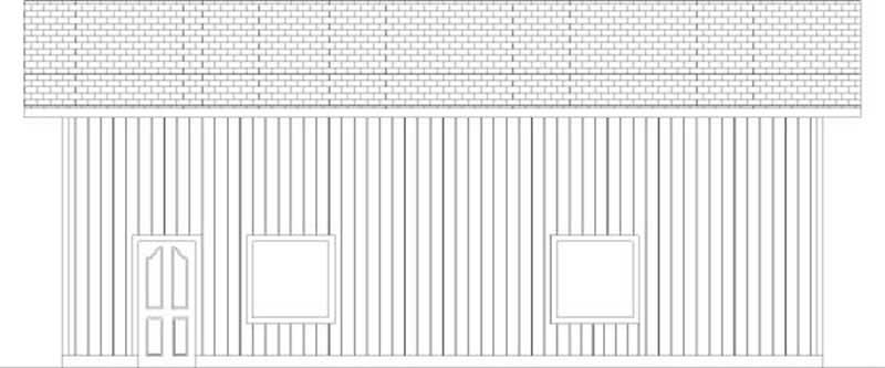 0-Bedroom, 1200 Sq Ft Garage House Plan - 145-1937 - Front Exterior