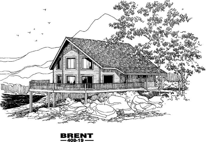 3-Bedroom, 1594 Sq Ft Contemporary House Plan - 145-2025 - Front Exterior