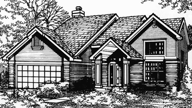 3-Bedroom, 1896 Sq Ft Country House Plan - 146-1029 - Front Exterior