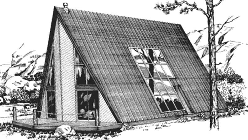 Home Plan Rear Elevation