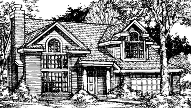 3-Bedroom, 2309 Sq Ft Country House Plan - 146-1132 - Front Exterior