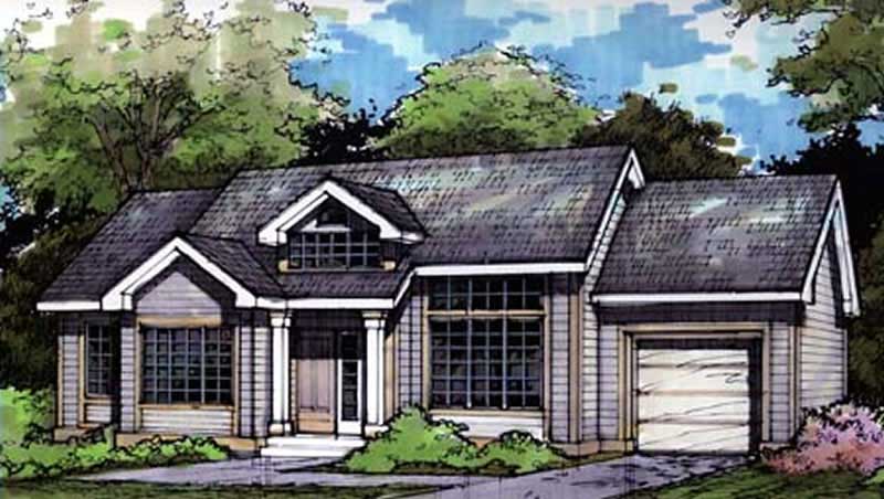 3-Bedroom, 1135 Sq Ft Country House Plan - 146-1139 - Front Exterior