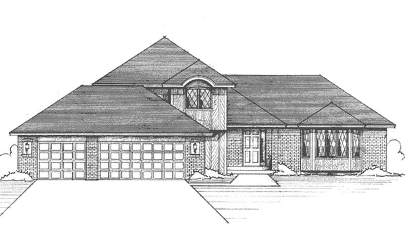 3-Bedroom, 2138 Sq Ft Craftsman House Plan - 146-1257 - Front Exterior