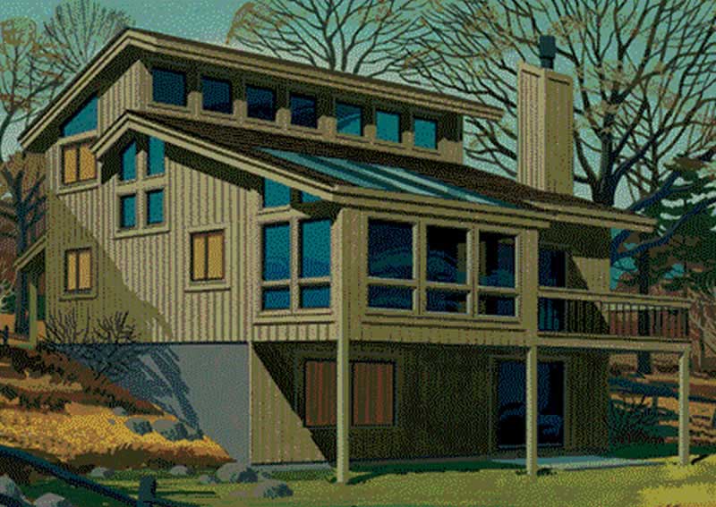 Home Plan Rear Elevation
