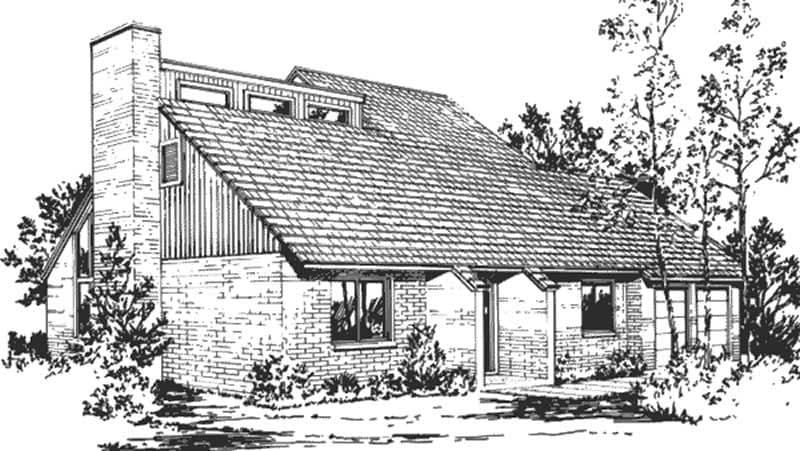 3-Bedroom, 1744 Sq Ft Cape Cod Home Plan - 146-1340 - Main Exterior