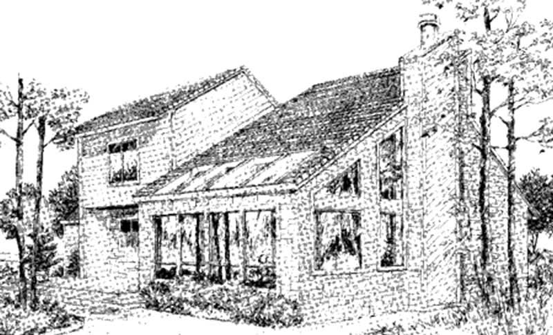 Home Plan Rear Elevation