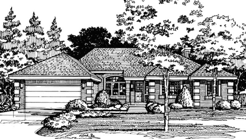 3-Bedroom, 2226 Sq Ft Country House Plan - 146-1427 - Front Exterior
