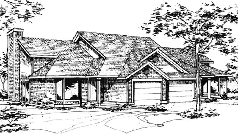 1-Bedroom, 2025 Sq Ft Duplex/Multi-Unit House Plan - 146-1459 - Front Exterior
