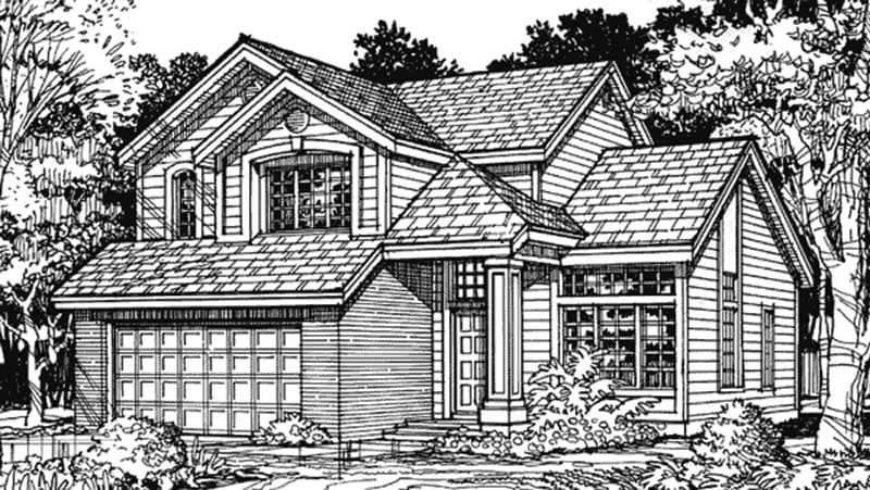 3-Bedroom, 1722 Sq Ft Country House Plan - 146-1859 - Front Exterior