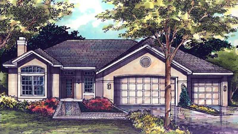 2-Bedroom, 2228 Sq Ft European House Plan - 146-1866 - Front Exterior