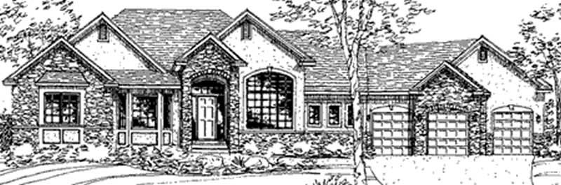 1-Bedroom, 4620 Sq Ft European House Plan - 146-1890 - Front Exterior