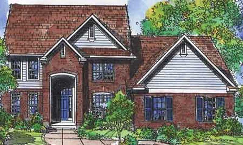 3-Bedroom, 2507 Sq Ft European House Plan - 146-2071 - Front Exterior