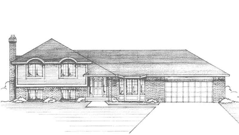3-Bedroom, 1306 Sq Ft European House Plan - 146-2166 - Front Exterior