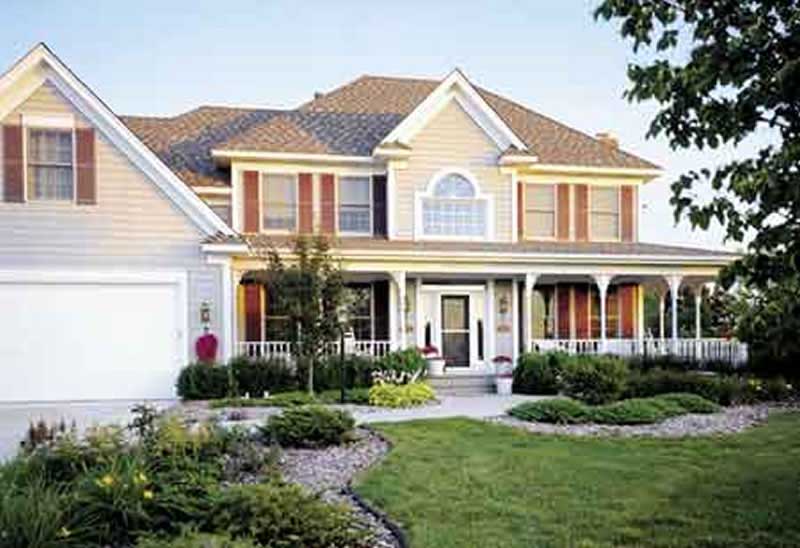 3-Bedroom, 3081 Sq Ft Country House Plan - 146-2288 - Front Exterior