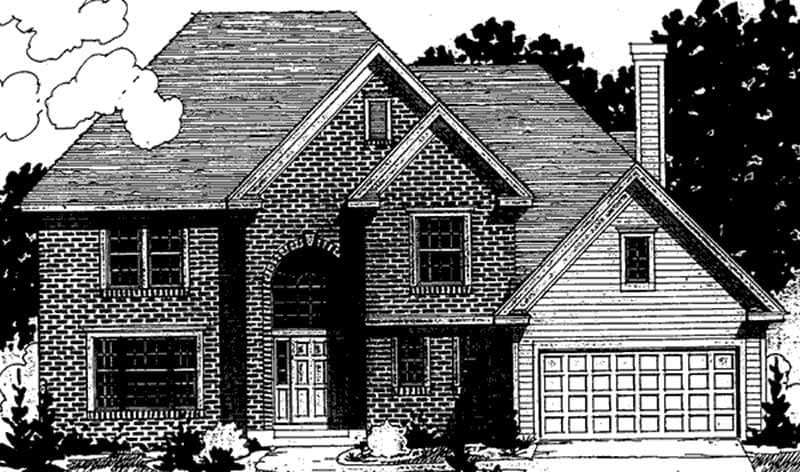 4-Bedroom, 2444 Sq Ft European House Plan - 146-2352 - Front Exterior