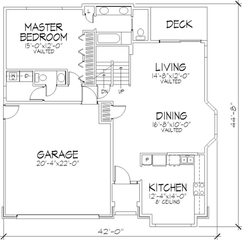 Floor Plan First Story of Cape Cod Plan #146-2496
