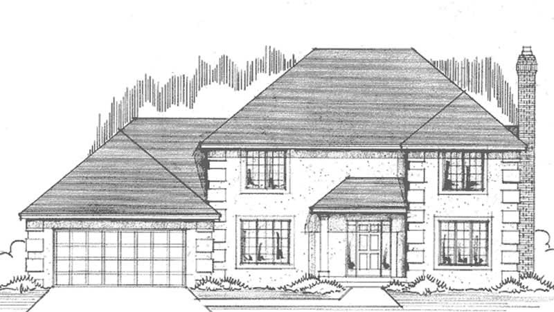 4-Bedroom, 2244 Sq Ft French House Plan - 146-2553 - Front Exterior