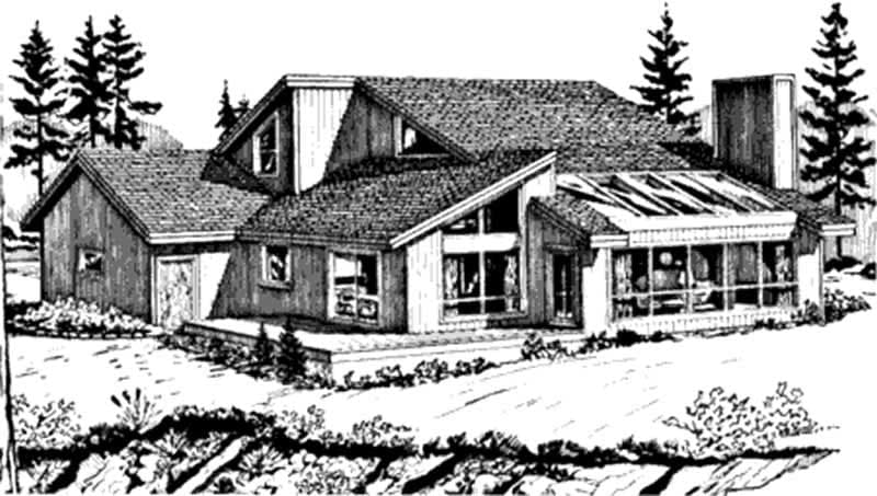 Home Plan Rear Elevation