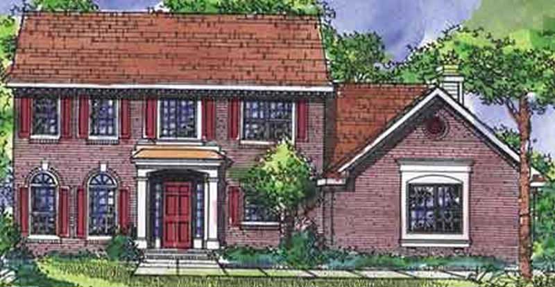 4-Bedroom, 2345 Sq Ft Georgian House Plan - 146-2679 - Front Exterior