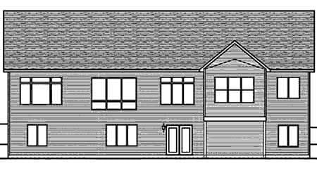 Home Plan Rear Elevation
