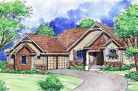 2-Bedroom, 1771 Sq Ft Country House Plan - 146-2834 - Front Exterior