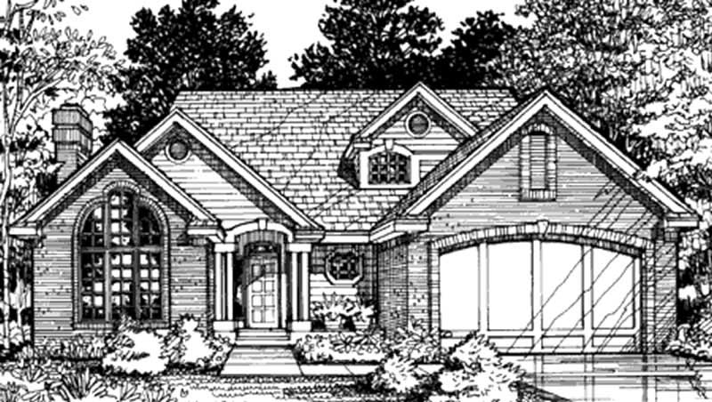 3-Bedroom, 2002 Sq Ft Cottage House Plan - 146-2868 - Front Exterior
