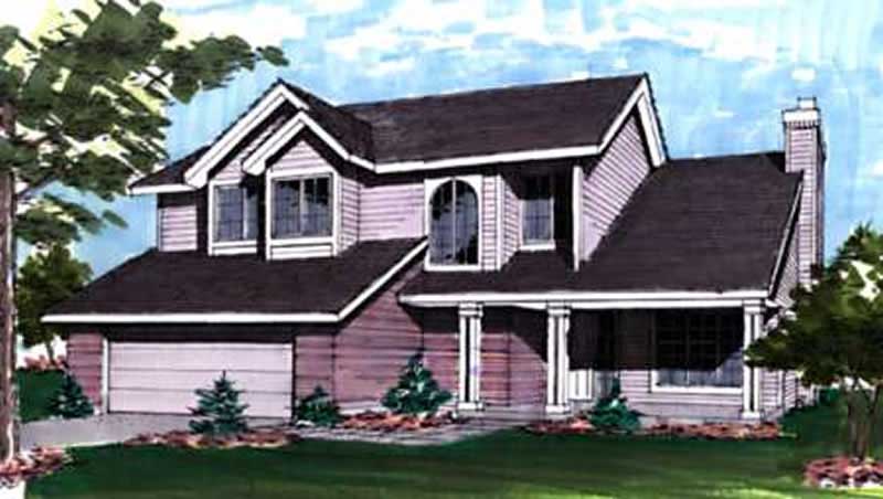 3-Bedroom, 1835 Sq Ft Country House Plan - 146-2924 - Front Exterior