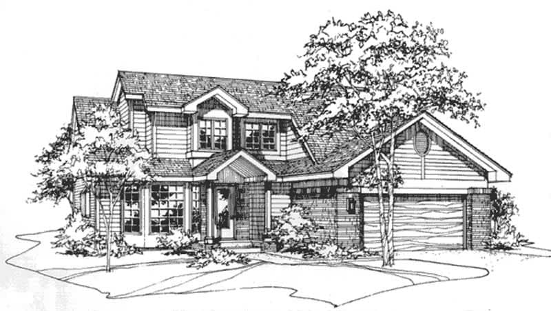2-Bedroom, 1639 Sq Ft Contemporary House Plan - 146-2948 - Front Exterior