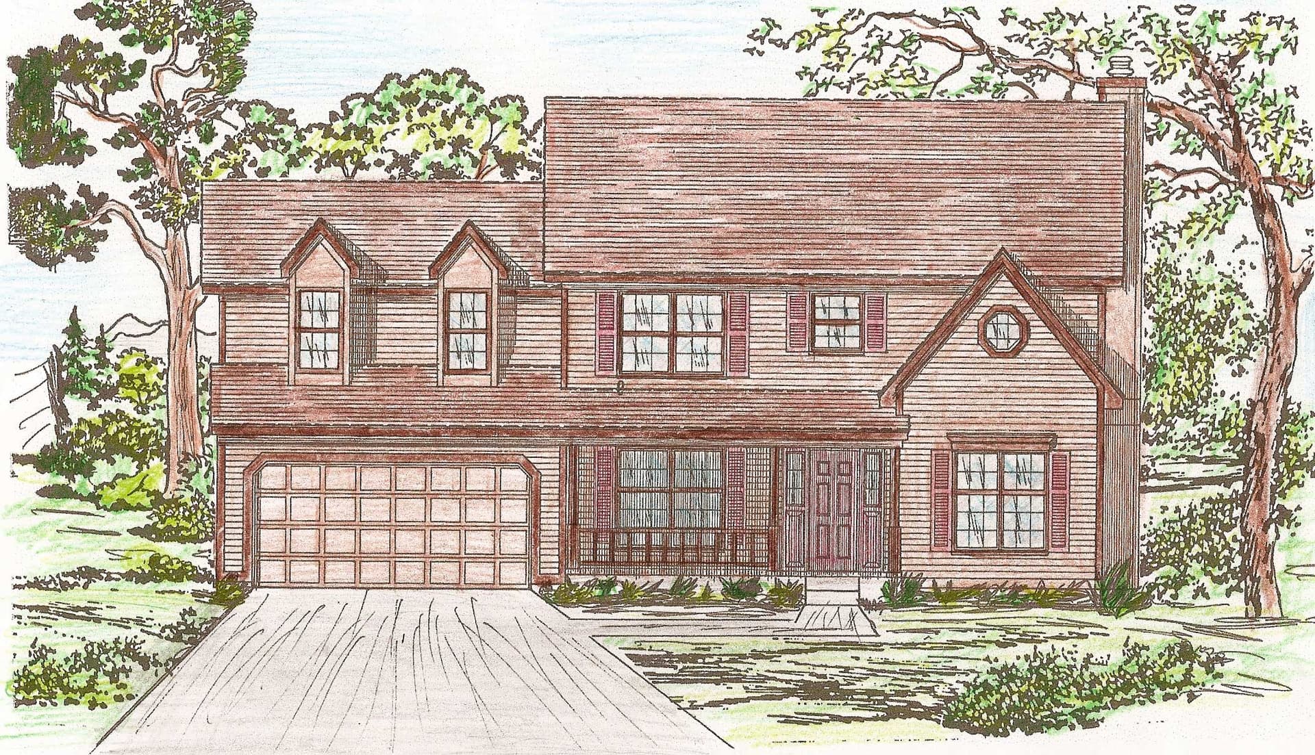 4-Bedroom, 2142 Sq Ft Country Home Plan - 147-1045 - Main Exterior