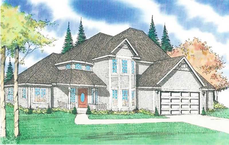 3-Bedroom, 2270 Sq Ft Traditional Home Plan - 147-1096 - Main Exterior