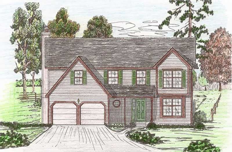 4-Bedroom, 2415 Sq Ft Traditional Home Plan - 147-1144 - Main Exterior