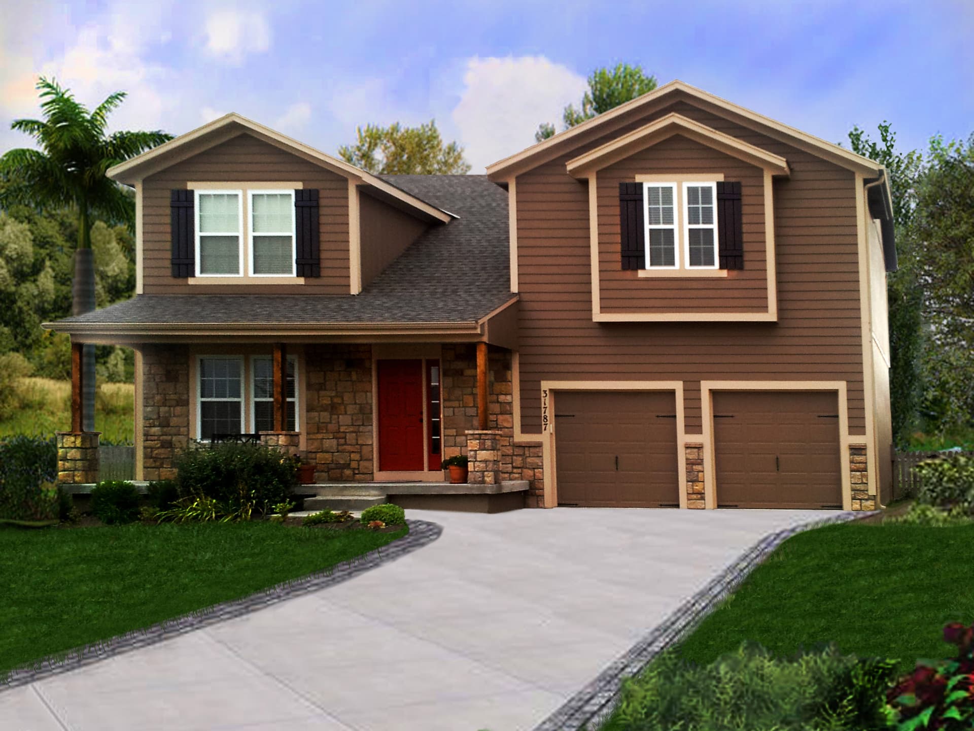 3-Bedroom, 2043 Sq Ft Country Home Plan - 147-1151 - Main Exterior