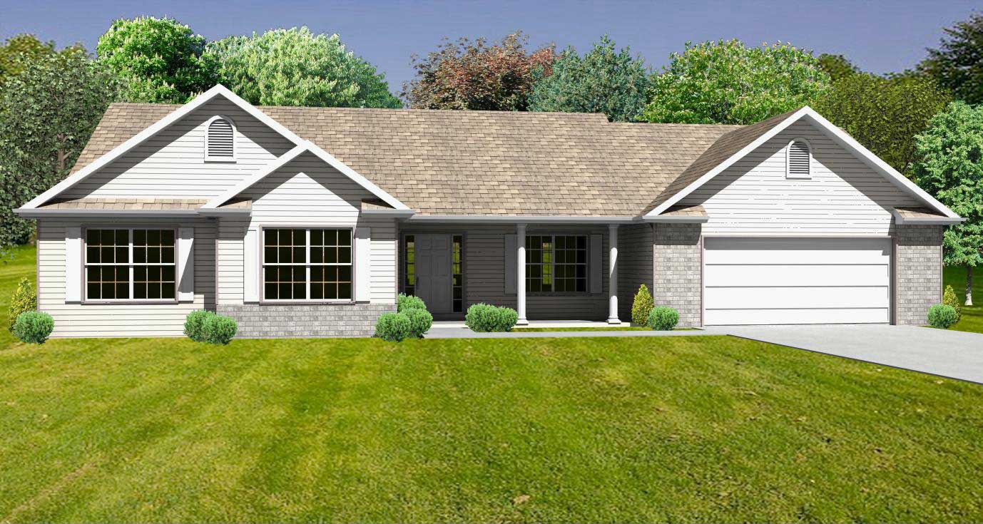 3-Bedroom, 1780 Sq Ft Country Home Plan - 148-1014 - Main Exterior