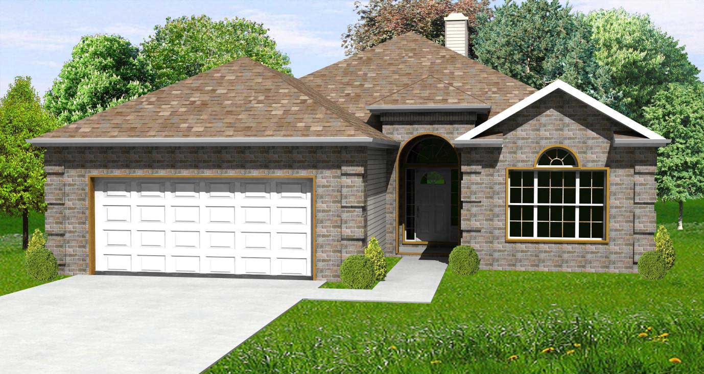 3-Bedroom, 1700 Sq Ft European House Plan - 148-1020 - Front Exterior