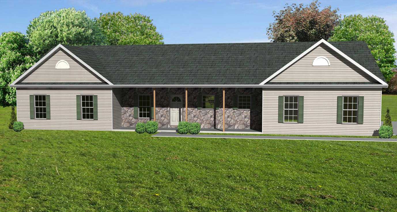 4-Bedroom, 2016 Sq Ft Country House Plan - 148-1052 - Front Exterior