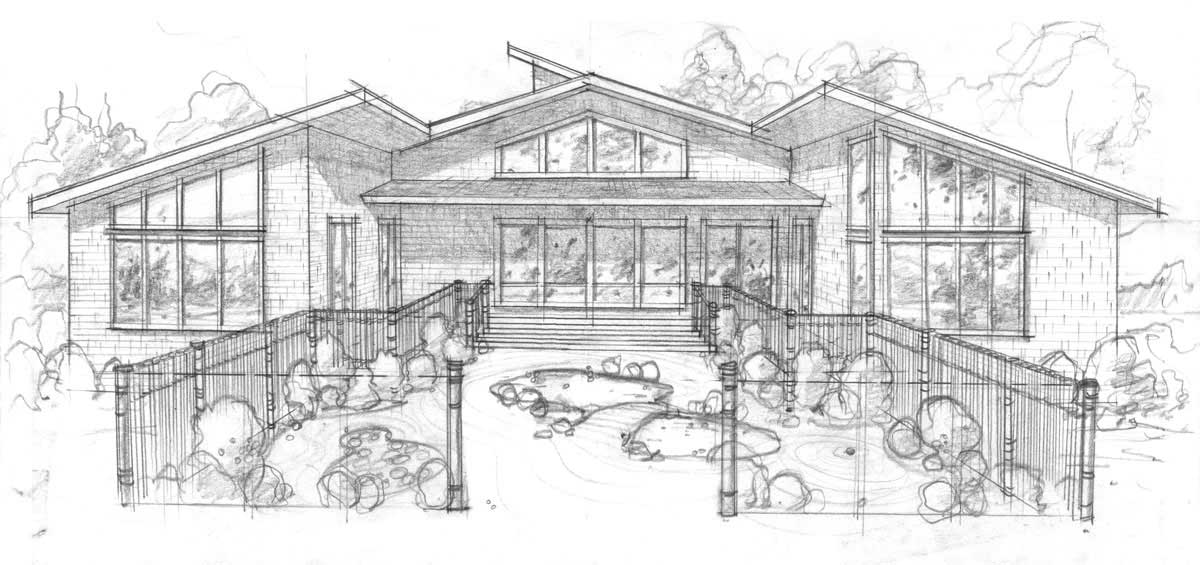 Home Plan Rear Elevation