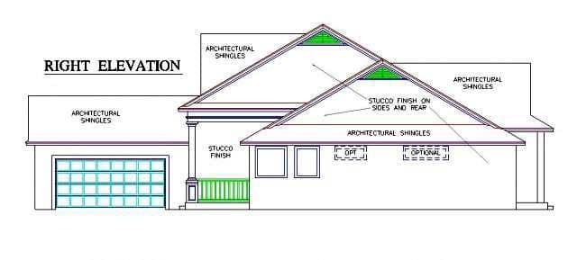 Home Plan Right Elevation