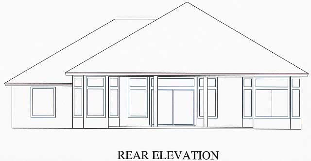 Home Plan Rear Elevation