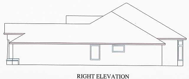 Home Plan Right Elevation
