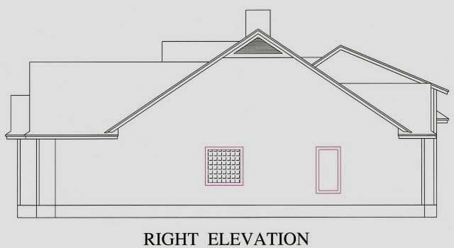 Home Plan Right Elevation