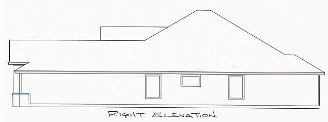Home Plan Right Elevation