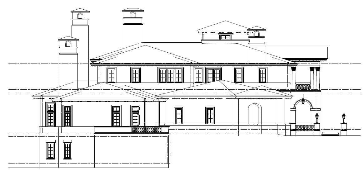 Home Plan Left Elevation