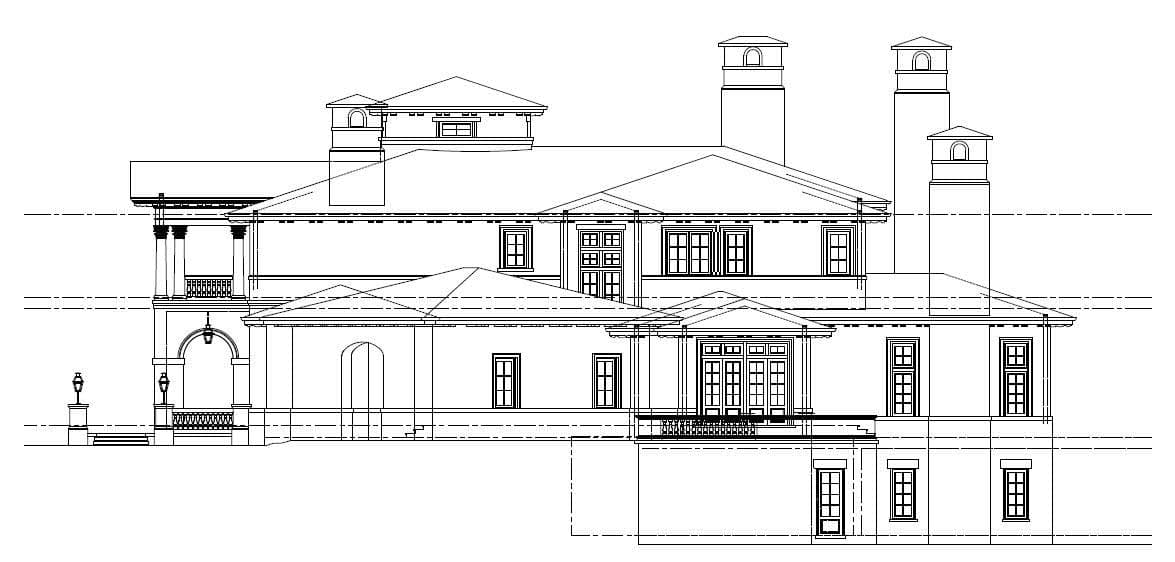 Home Plan Right Elevation