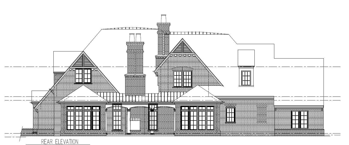 Home Plan Rear Elevation