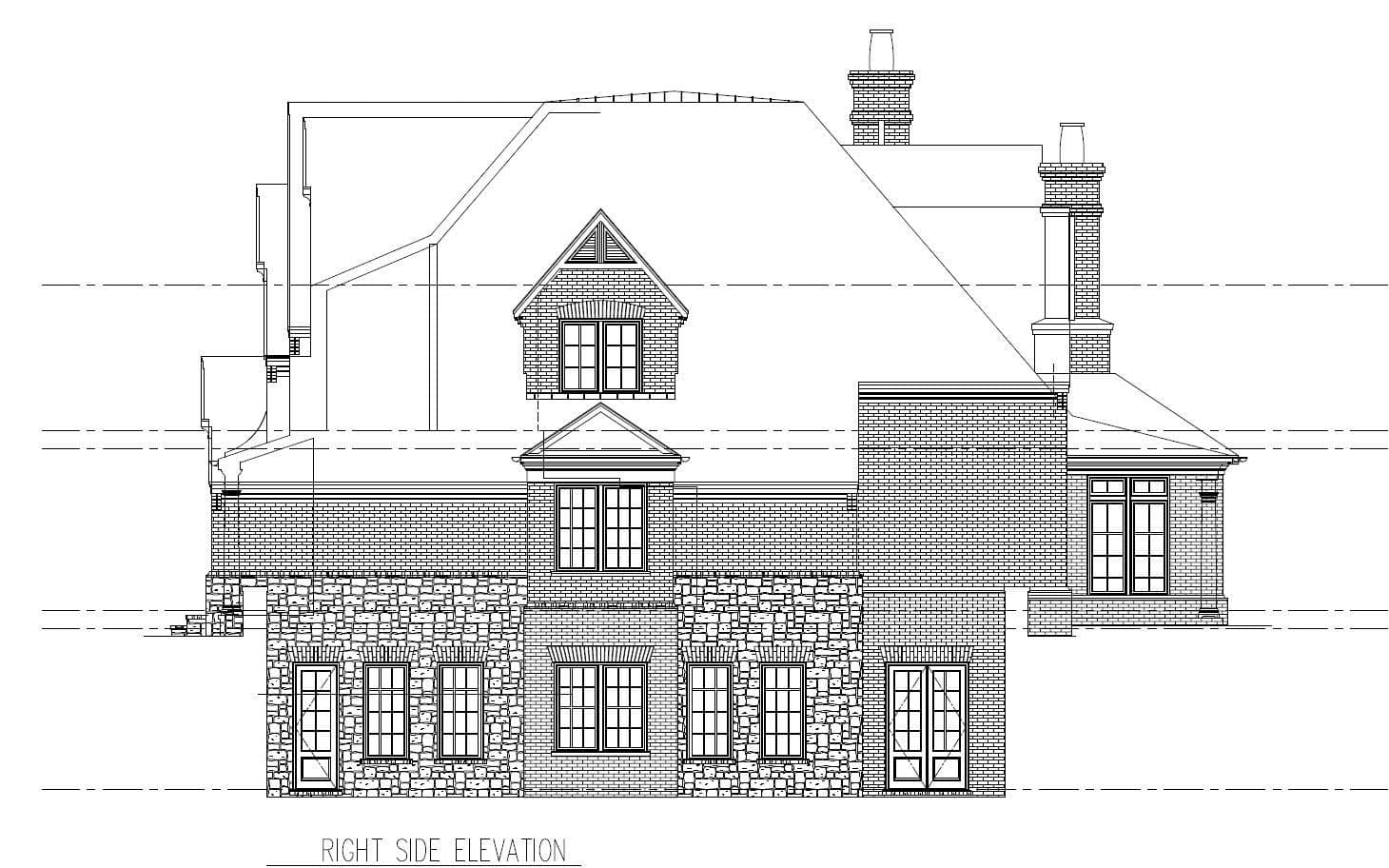 Home Plan Right Elevation