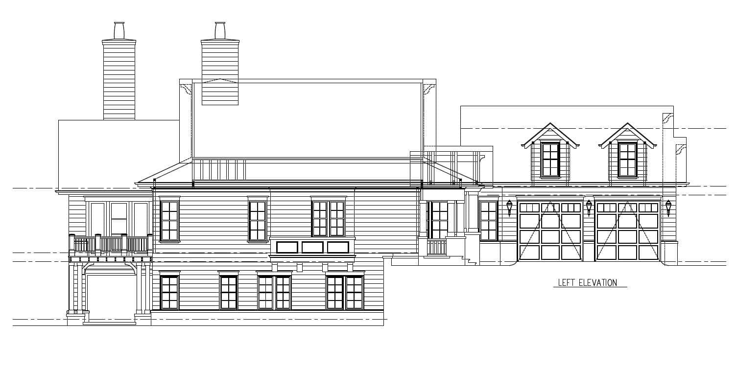 Home Plan Left Elevation