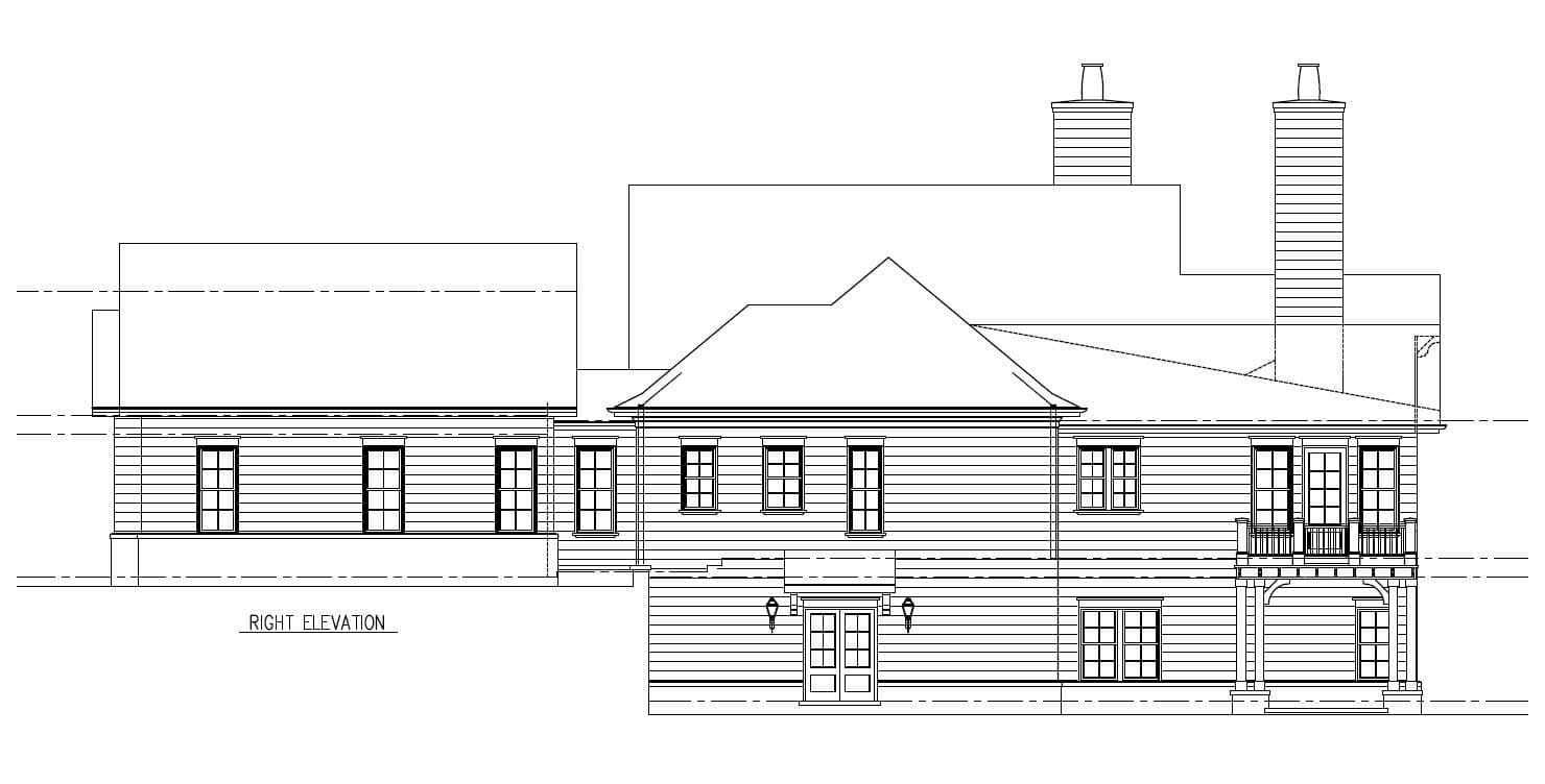 Home Plan Right Elevation