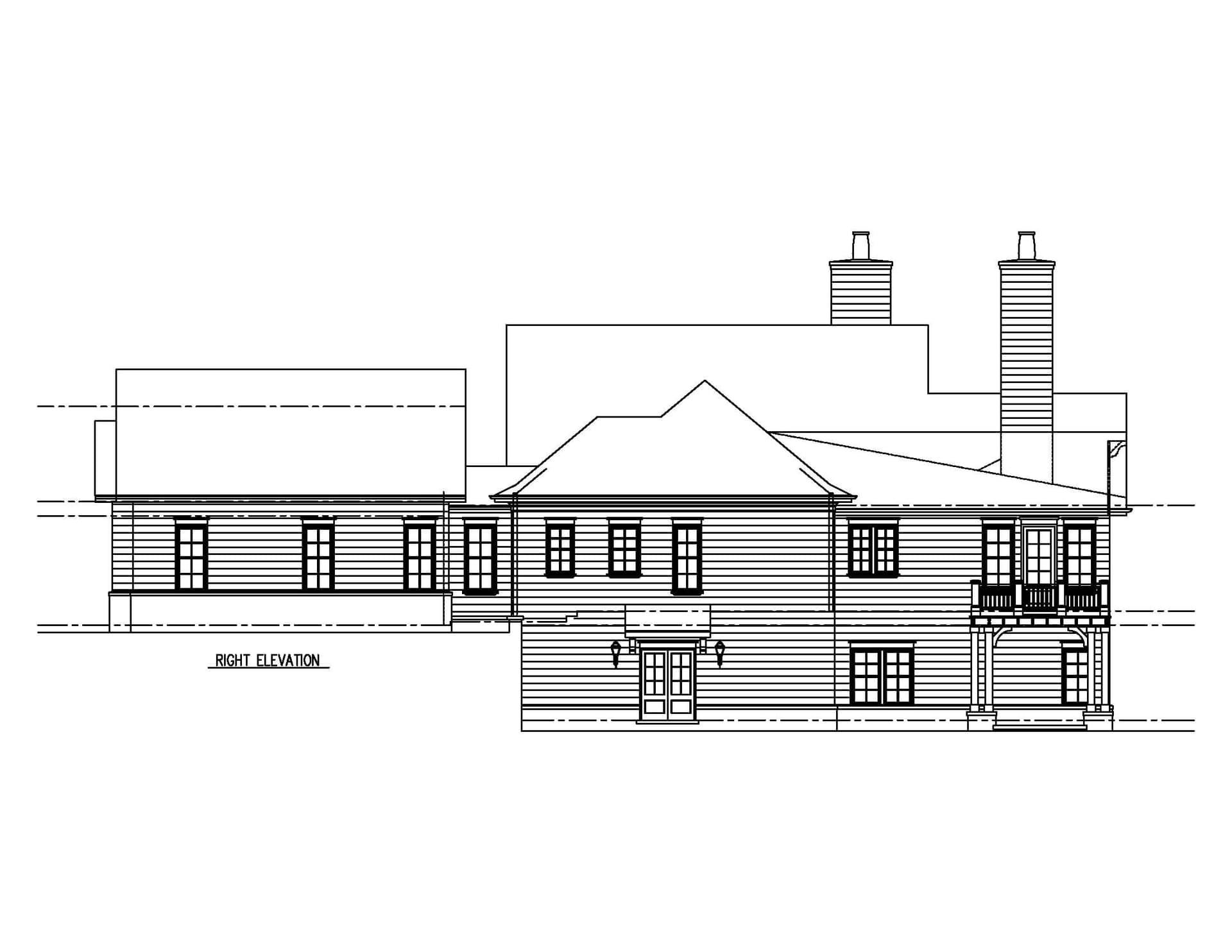 Home Plan Right Elevation