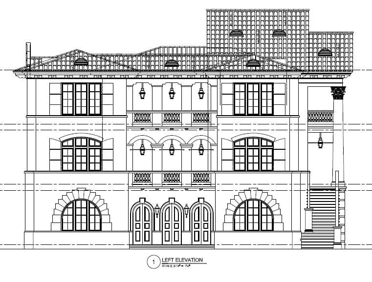 Home Plan Left Elevation