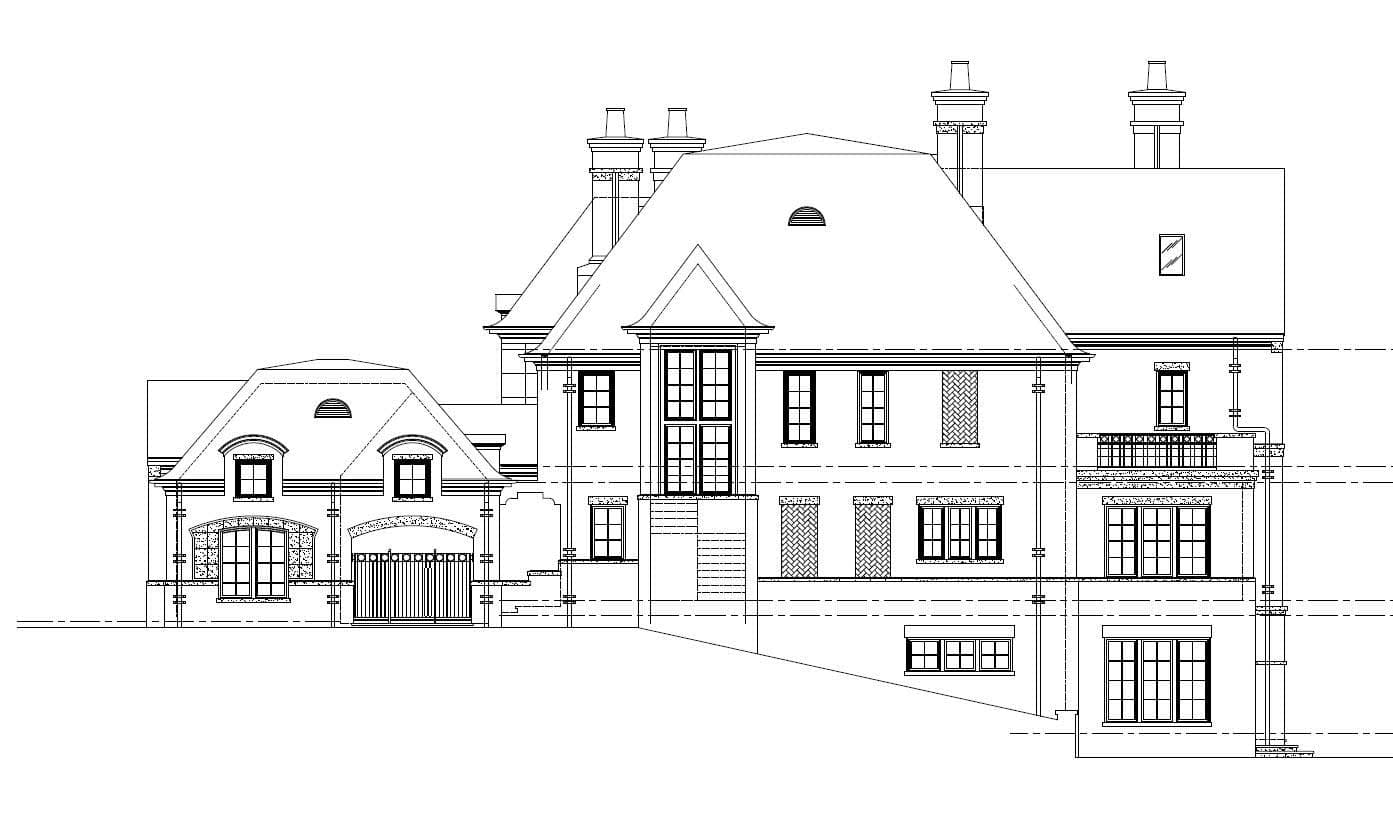 Home Plan Right Elevation